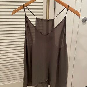 Chic Sheer Brown Camisole Top
